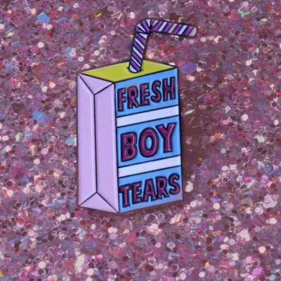 Fresh Boy Tears Enamel Pin - Picture 5 of 5